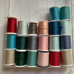 Trusew All Purpose Sewing Threads Spools Polyester Set Box Multicolor